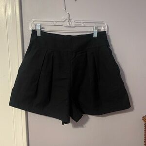 Abercrombie and Fitch Black Women's Linen Shorts